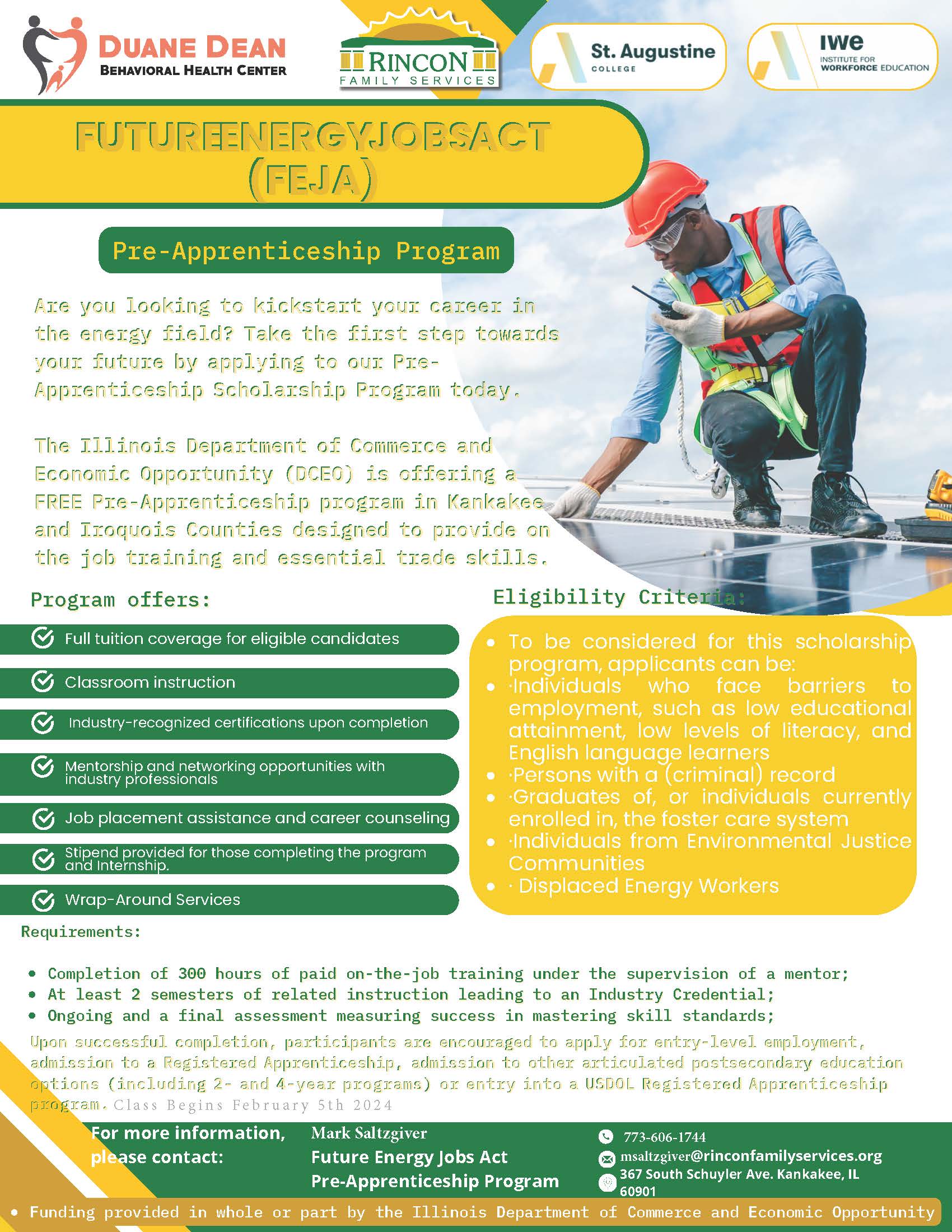 FEJA Solar Pre Apprenticeship program Mark 1 1