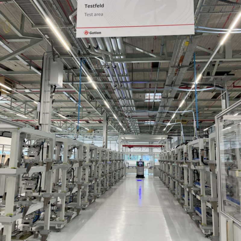 Gotion test area showcasing industrial equipment in a clean, modern facility.