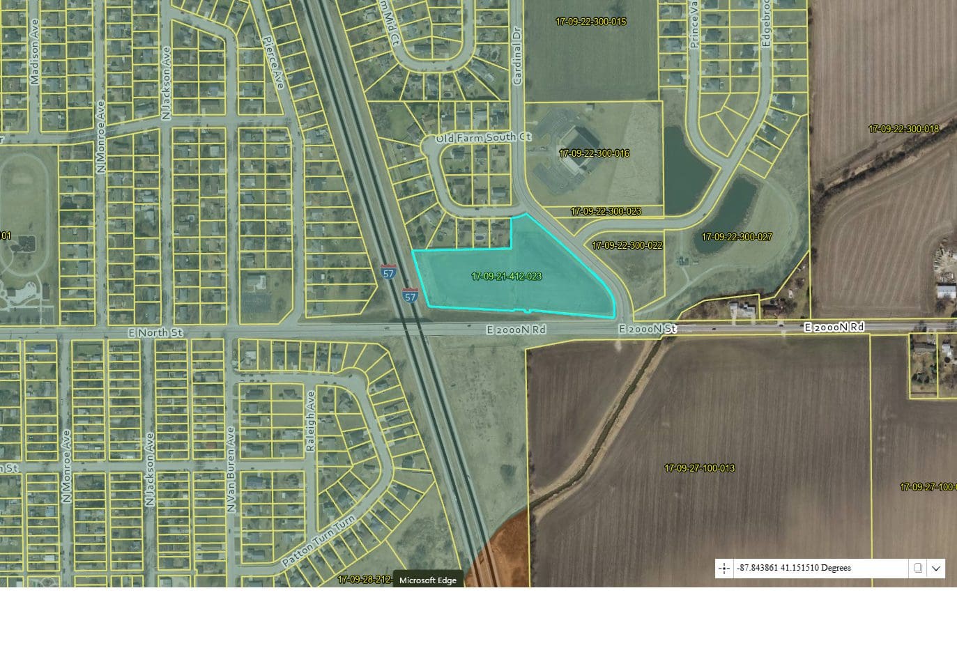 kankakee county 6 ac commercial lot bradley aerial