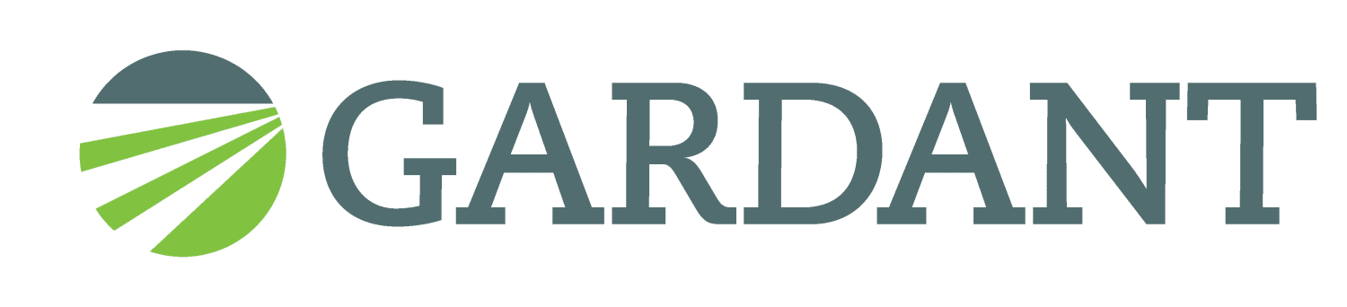 Gardant logo with a stylized green and gray design for brand identity.