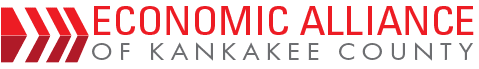 Economic Alliance of Kankakee County logo featuring red arrows
